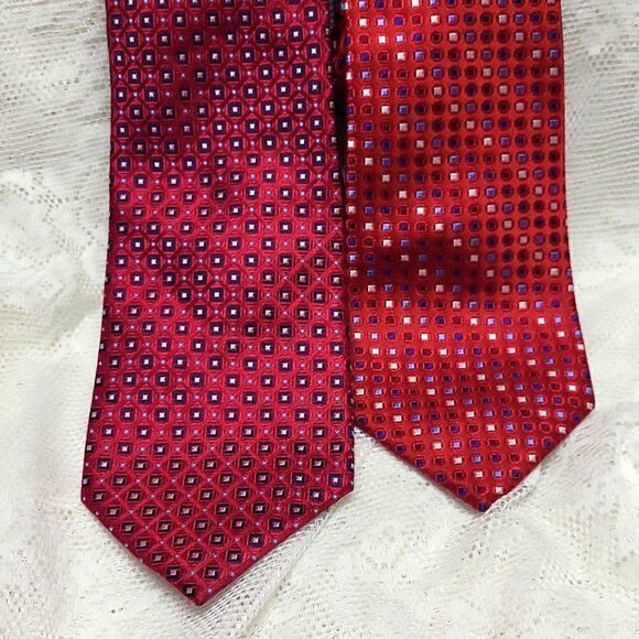 Saddlebred Lot of Two Silk Red Ties‎ - Picture 2 of 7